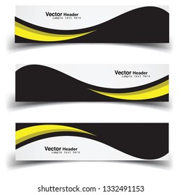 Vector abstract banner design web template. Abstract geometric design banner web template on white background. Header footer Web Design Elements. Collection of web banner template - Vector - Eps 10 - 