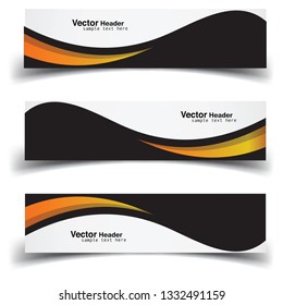 Vector abstract banner design web template. Abstract geometric design banner web template on white background. Header footer Web Design Elements. Collection of web banner template - Vector - Eps 10 - 
