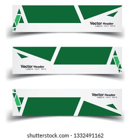 Vector abstract banner design web template. Abstract geometric design banner web template on white background. Header footer Web Design Elements. Collection of web banner template - Vector - Eps 10 - 