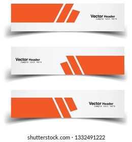 Vector abstract banner design web template. Abstract geometric design banner web template on white background. Header footer Web Design Elements. Collection of web banner template - Vector - Eps 10 - 