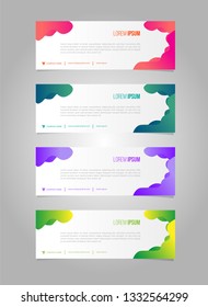 Vector abstract banner design web template. Modern vector design