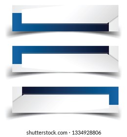 Vector abstract banner design web template. Abstract geometric design banner web template on white background. Header footer Web Design Elements. Collection of web banner template - Vector - Eps 10 - 