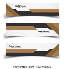 Vector abstract banner design web template. Abstract geometric design banner web template on white background. Header footer Web Design Elements. Collection of web banner template - Vector - Eps 10 - 