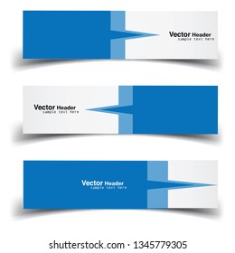 Vector abstract banner design web template. Abstract geometric design banner web template on white background. Header footer Web Design Elements. Collection of web banner template - Vector set - eps10