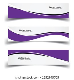 Vector abstract banner design web template. Abstract geometric design banner web template on white background. Header footer Web Design Elements. Collection of web banner template - Vector set - eps10