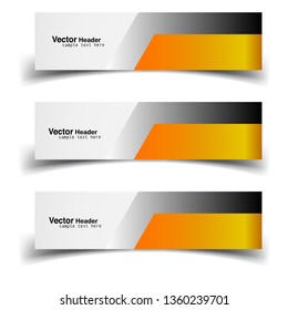 Vector abstract banner design web template. Abstract geometric design banner web template on white background. Header footer Web Design Elements. Collection of web banner template - Vector set - eps10