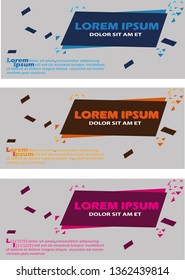 Vector abstract banner design web template. Modern vector design.