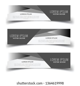 Vector abstract banner design web template. Abstract geometric design banner web template on white background. Header footer Web Design Elements. Collection of web banner template - Vector set - eps10