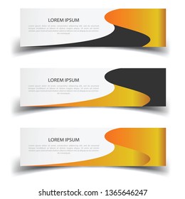 Vector abstract banner design web template. Abstract geometric design banner web template on white background. Header footer Web Design Elements. Collection of web banner template - Vector set - eps10