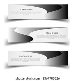 Vector abstract banner design web template. Abstract geometric design banner web template on white background. Header footer Web Design Elements. Collection of web banner template - Vector set - eps10