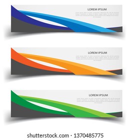 Vector abstract banner design web template. Abstract geometric design banner web template on white background. Header footer Web Design Elements. Collection of web banner template - Vector set - eps10