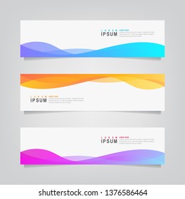 Vector abstract banner design web template. Collection of abstract banners. Abstract geometric web design banner template isolated on grey background. Header - landing page Web Design Elements