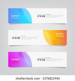 Vector abstract banner design web template. Collection of abstract banners. Suitable for sale banner, presentation, social media stories, story, promotion, flyer, poster and brochure.