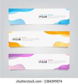 Vector abstract banner design web template. Collection of abstract fluid banners.Suitable for banner sale, presentation, social media stories, story, promotion, flyer, poster and brochure.