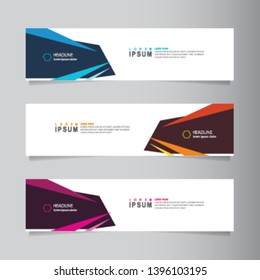 Vector abstract banner design web template. Collection of abstract Banners. Suitable for banner sale, presentation, social media stories, story, promotion, flyer, poster and brochure.