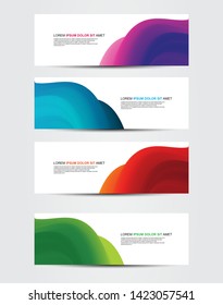 Vector abstract banner design web template