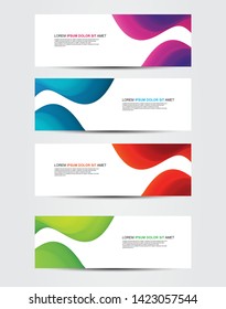 Vector abstract banner design web template