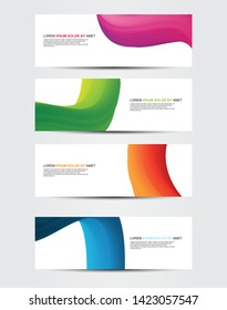 Vector abstract banner design web template