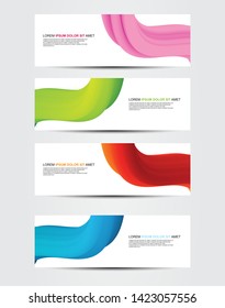Vector abstract banner design web template