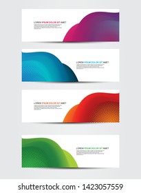 Vector abstract banner design web template