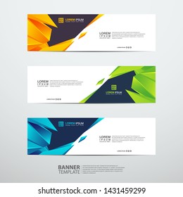 Vector abstract banner design web template. Collection of abstract banners. Suitable for banner sale, presentation, social media stories, story, promotion, flyer, poster and brochure.