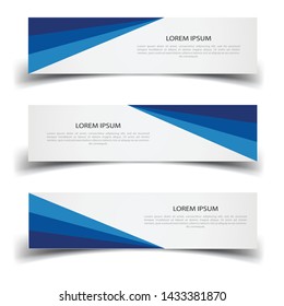 Vector abstract banner design web template. Abstract design banner web template on white background. Header footer Web Design Elements. Collection of web banner template - Vector set