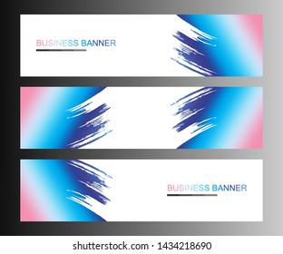 Vector abstract banner design web template