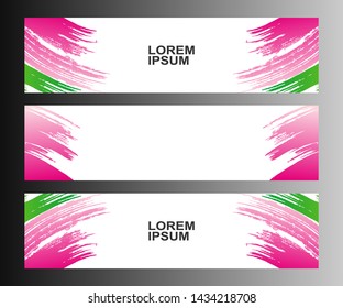 Vector abstract banner design web template
