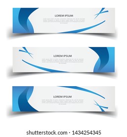 Vector abstract banner design web template. Abstract design banner web template on white background. Header footer Web Design Elements. Collection of web banner template - Vector set