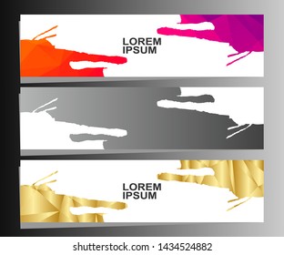 Vector abstract banner design web template. Collection of abstract banners.Suitable for banner sale, presentation, social media stories, story, promotion, flyer, poster and brochure