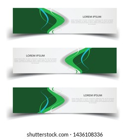 Vector abstract banner design web template. Abstract design banner web template on white background. Header footer Web Design Elements. Collection of web banner template - Vector set
