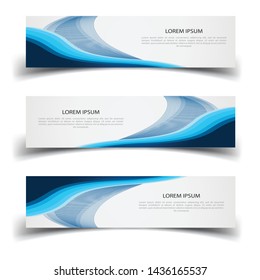 Vector abstract banner design web template. Abstract design banner web template on white background. Header footer Web Design Elements. Collection of web banner template - Vector set