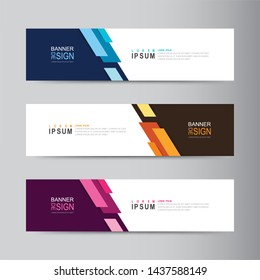 Vector abstract banner design web template