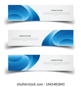 Vector abstract banner design web template. Abstract design banner web template on white background. Header footer Web Design Elements. Collection of web banner template - Vector set