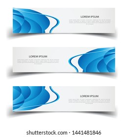 Vector abstract banner design web template. Abstract design banner web template on white background. Header footer Web Design Elements. Collection of web banner template - Vector set
