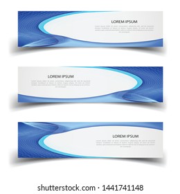 Vector abstract banner design web template. Abstract design banner web template on white background. Header footer Web Design Elements. Collection of web banner template - Vector set