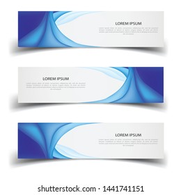 Vector abstract banner design web template. Abstract design banner web template on white background. Header footer Web Design Elements. Collection of web banner template - Vector set