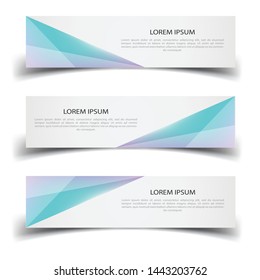 Vector abstract banner design web template. Abstract design banner web template on white background. Header footer Web Design Elements. Collection of web banner template - Vector set