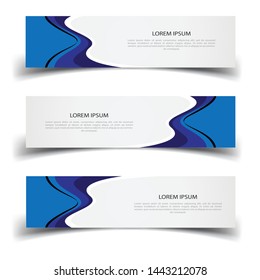 Vector abstract banner design web template. Abstract design banner web template on white background. Header footer Web Design Elements. Collection of web banner template - Vector set