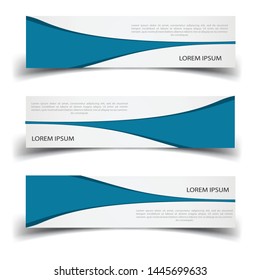Vector abstract banner design web template. Abstract design banner web template on white background. Header footer Web Design Elements. Collection of web banner template - Vector set