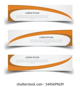 Vector abstract banner design web template. Abstract design banner web template on white background. Header footer Web Design Elements. Collection of web banner template - Vector set