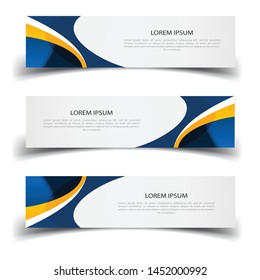 Vector abstract banner design web template. Abstract design banner web template on white background. Header footer Web Design Elements. Collection of web banner template - Vector set