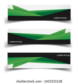 Vector abstract banner design web template. Abstract design banner web template on white background. Header footer Web Design Elements. Collection of web banner template - Vector set