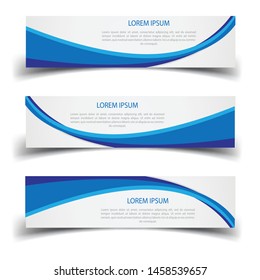 Vector abstract banner design web template. Abstract design banner web template on white background. Header footer Web Design Elements. Collection of web banner template - Vector set