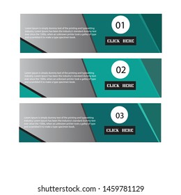 Vector abstract banner design web template.