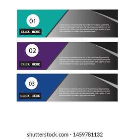Vector abstract banner design web template.