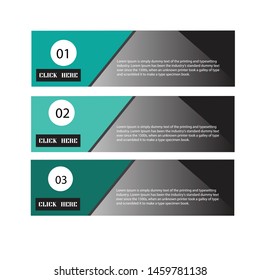 Vector abstract banner design web template.