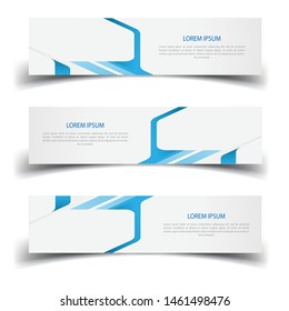 Vector abstract banner design web template. Abstract design banner web template on white background. Header footer Web Design Elements. Collection of web banner template - Vector set