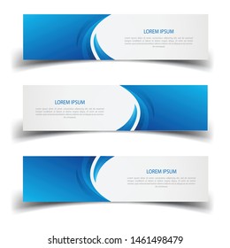 Vector abstract banner design web template. Abstract design banner web template on white background. Header footer Web Design Elements. Collection of web banner template - Vector set