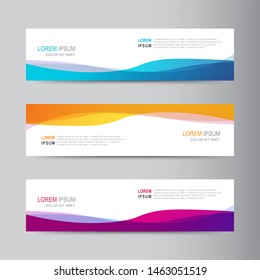 Vector abstract banner design web template. Collection of abstract fluid banners. Abstract geometric web design banner template isolated on grey background. Header - landing page Web Design Elements